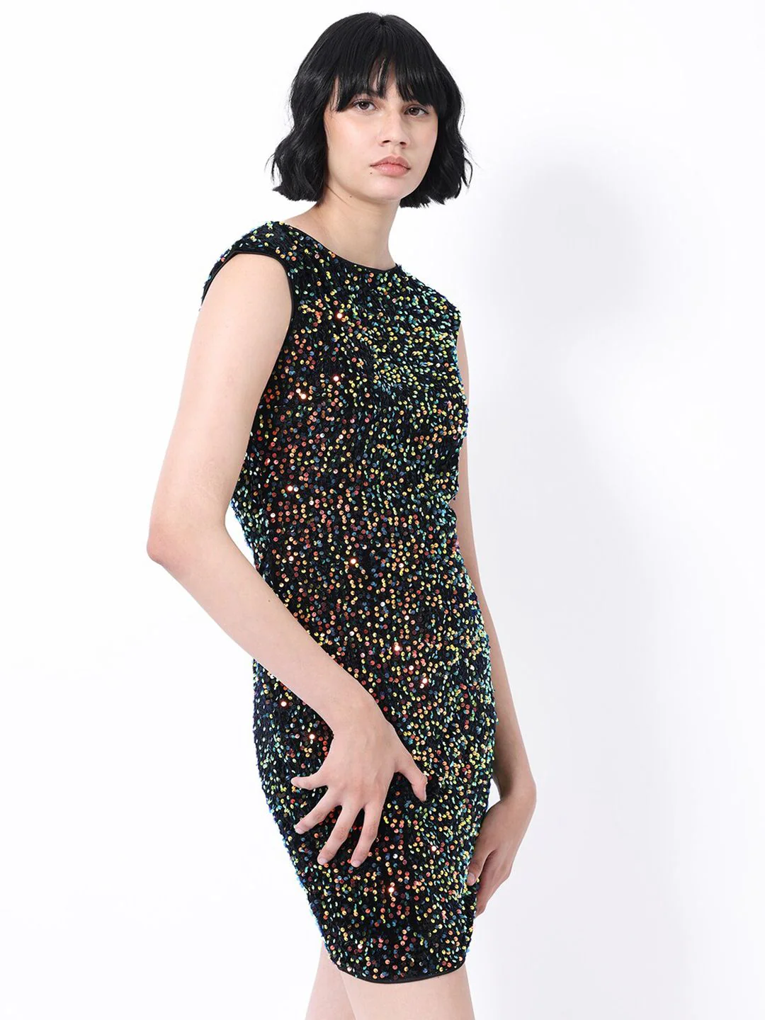 RAREISM Embellished Sequined Sheath Dress - Image 5