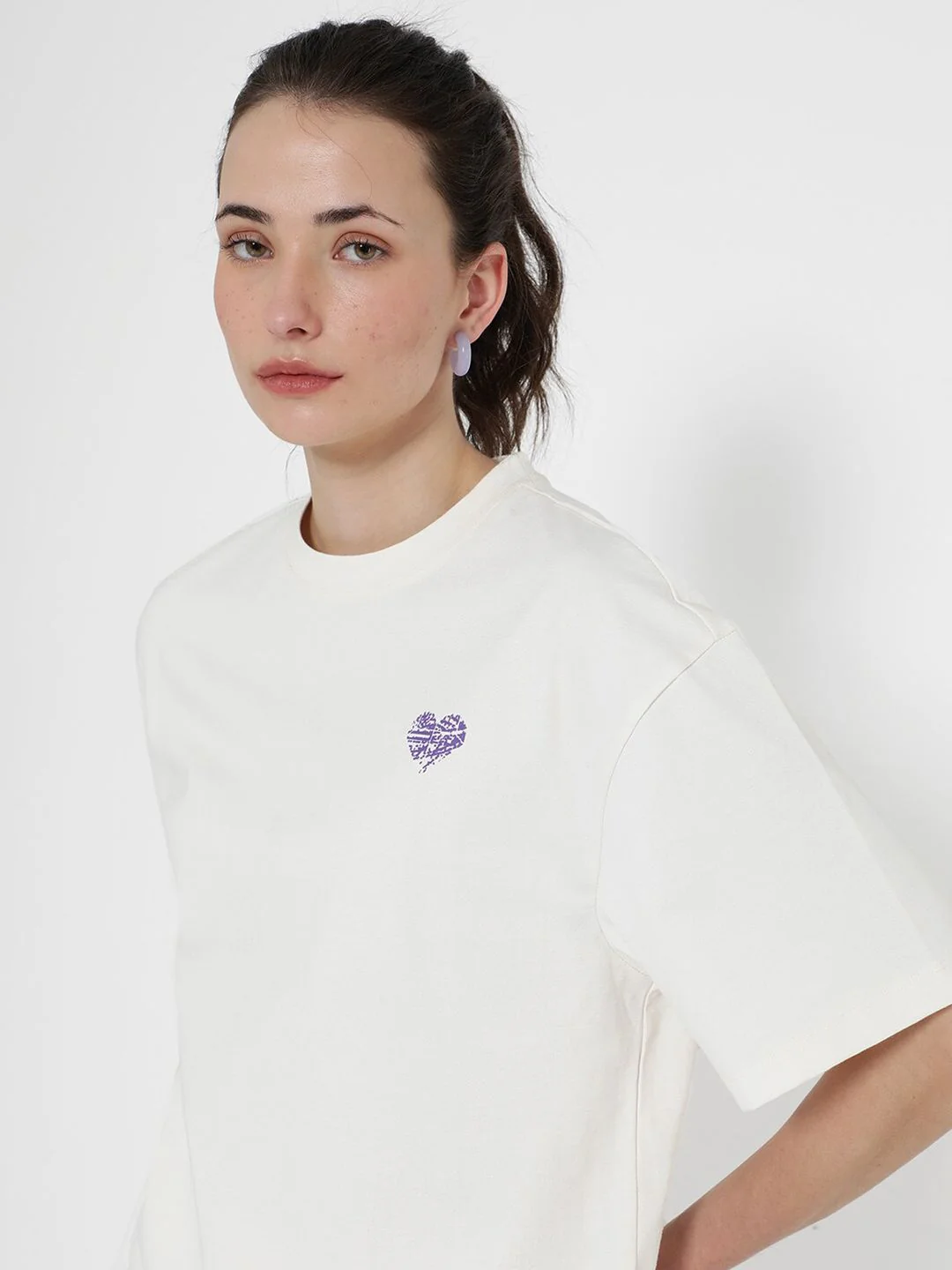 RAREISM ENRIQUE Round Neck Drop-Shoulder Sleeves Cotton Relaxed Fit T-shirt - Image 7
