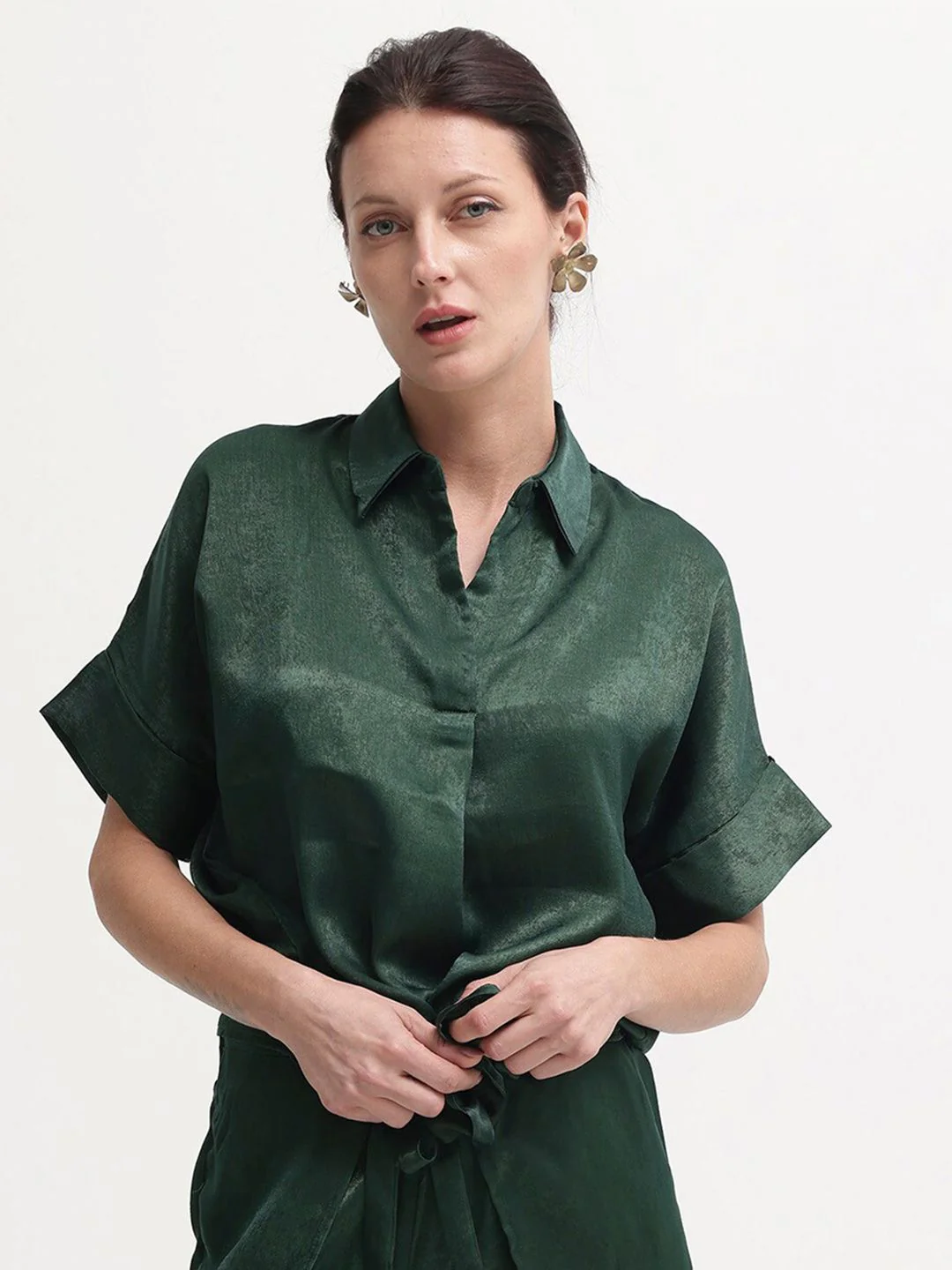 RAREISM Extended Sleeves Cotton Shirt Style Top - Image 2