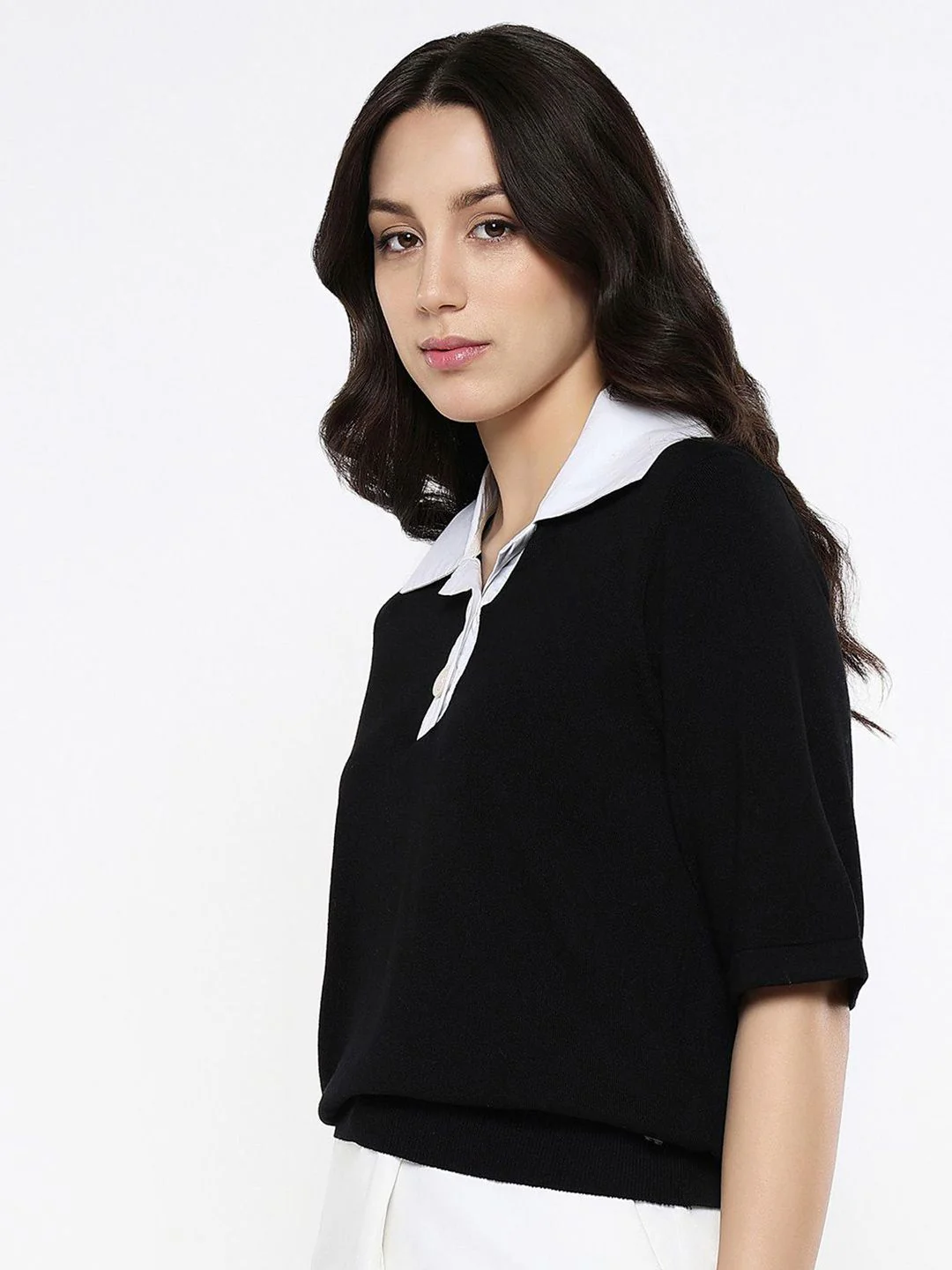 RAREISM Flared Sleeve Cotton Styled Back Top - Image 5