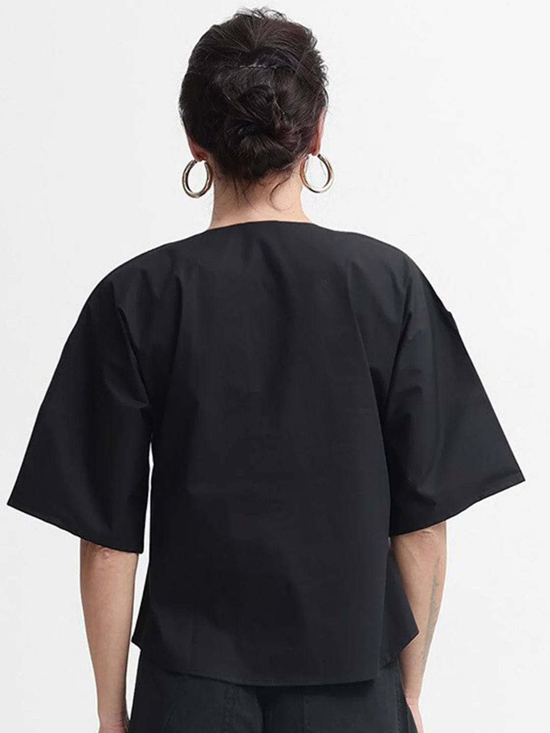RAREISM Flared Sleeve Cotton Top - Image 6