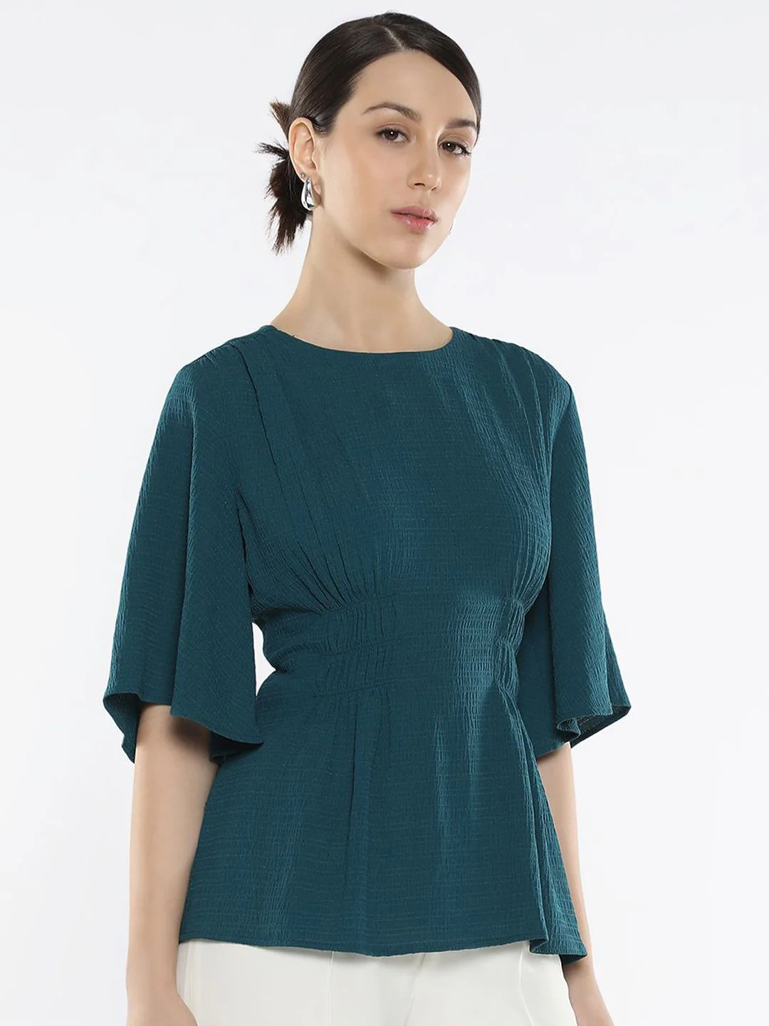 RAREISM Flared Sleeve Cotton Top - Image 5