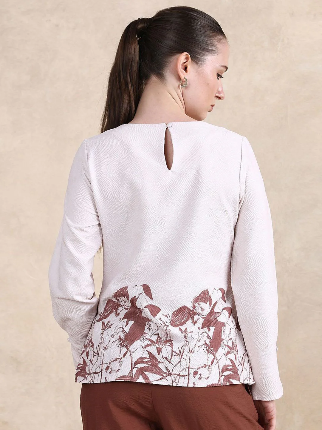 RAREISM Floral Printed Cotton Top - Image 4
