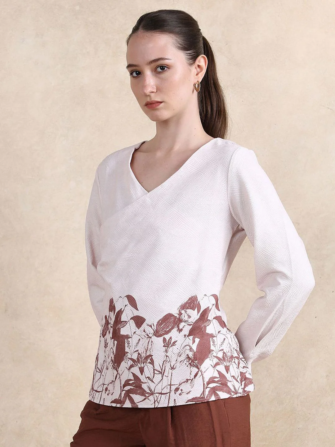 RAREISM Floral Printed Cotton Top - Image 5
