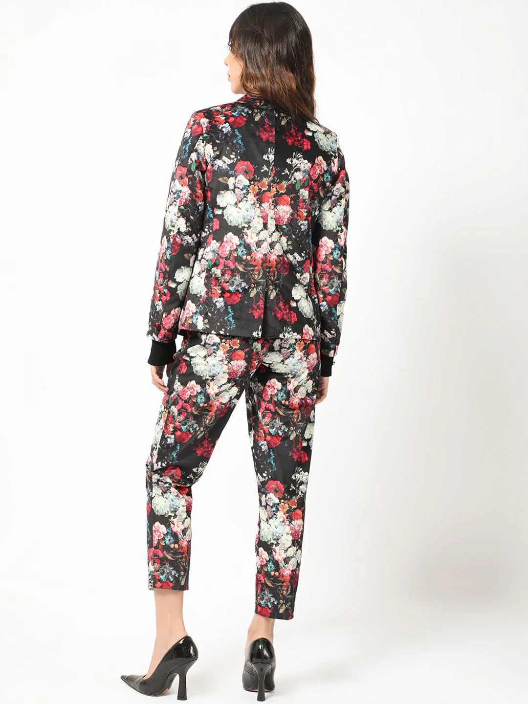 RAREISM Floral Printed Slim-Fit Single-Breasted Blazer - Image 4