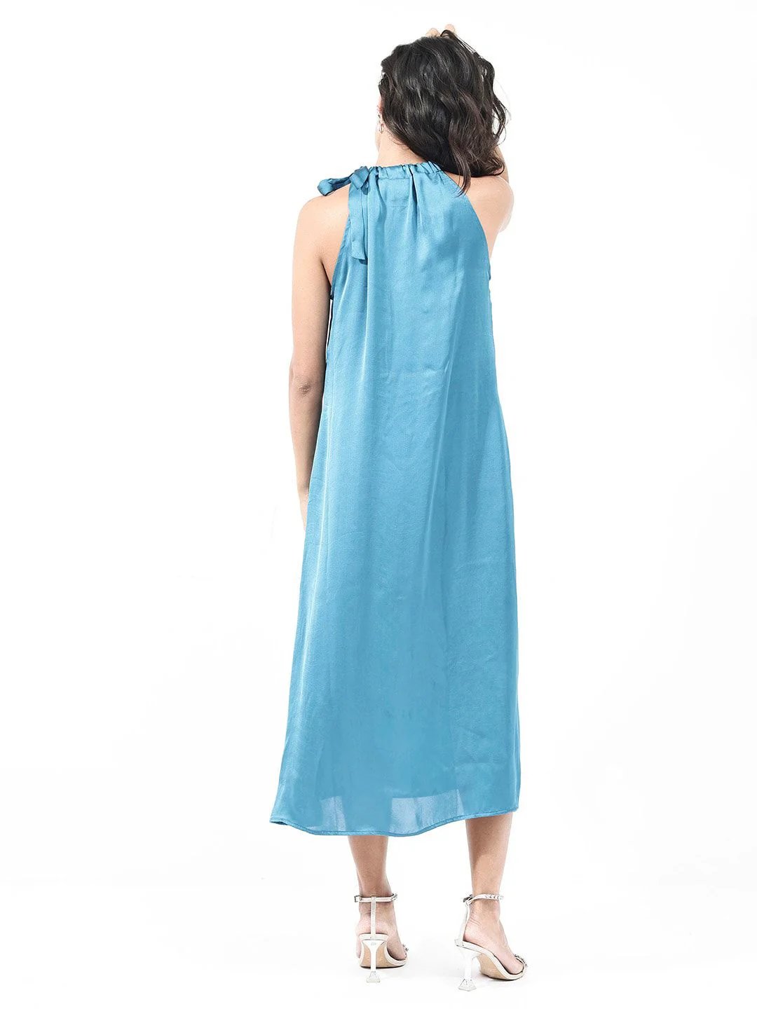 RAREISM High Neck Sleeveless A-Line Maxi Dress - Image 4