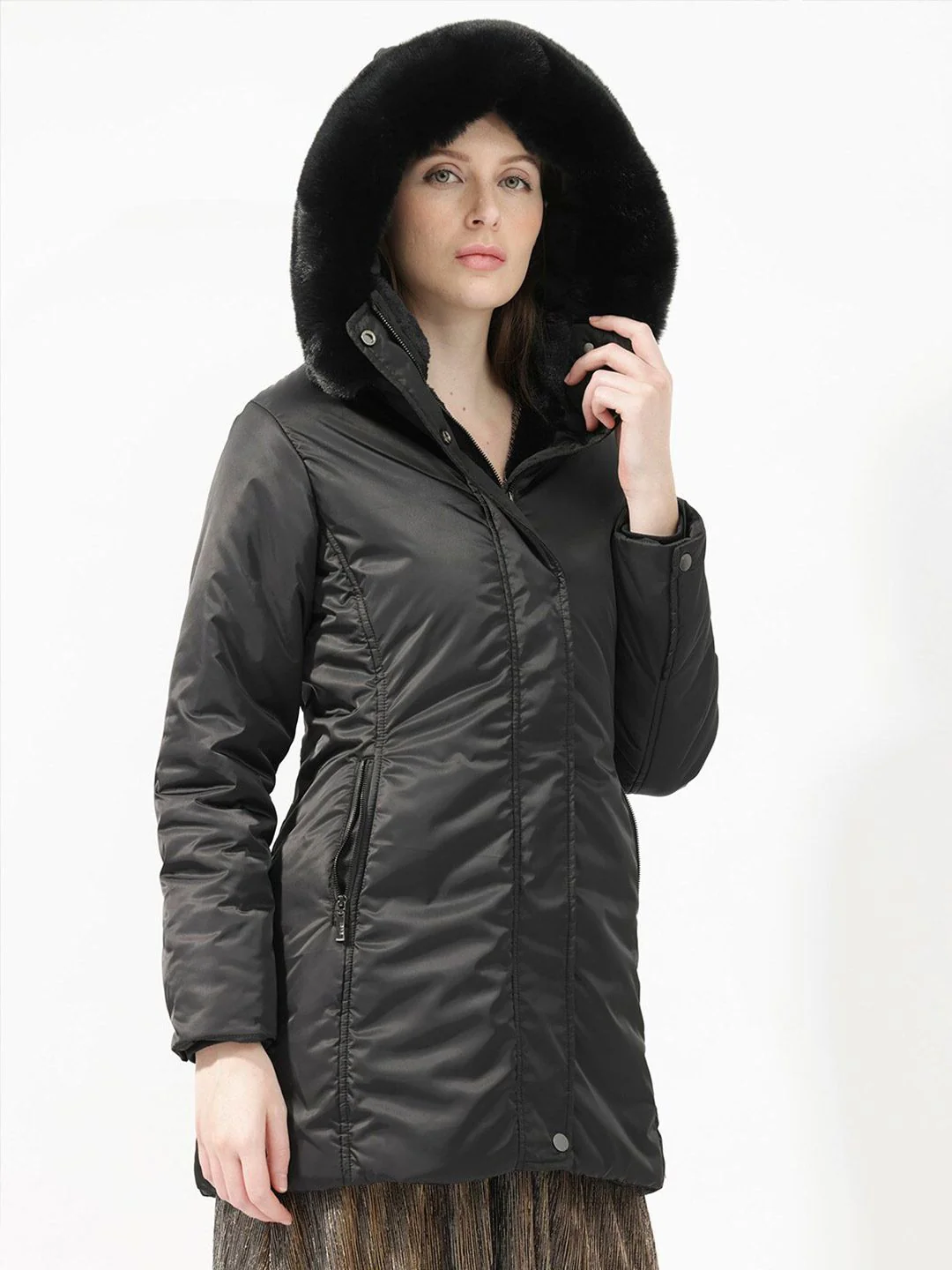 RAREISM Hooded Longline Parka Jacket - Image 5