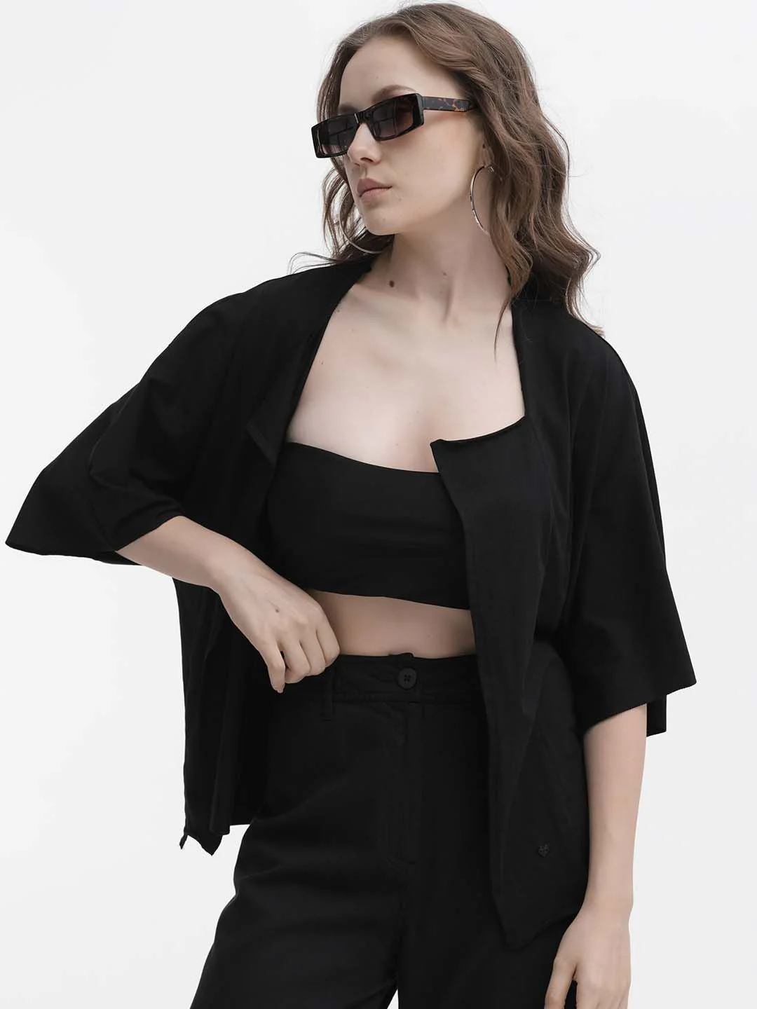 RAREISM Open Front Cotton Shrug - Image 7