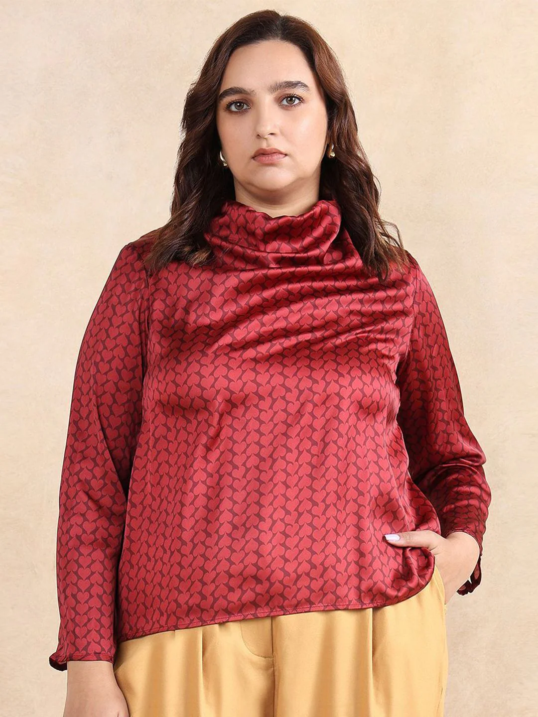 Rareism Plus Size Women Conversational Printed Top