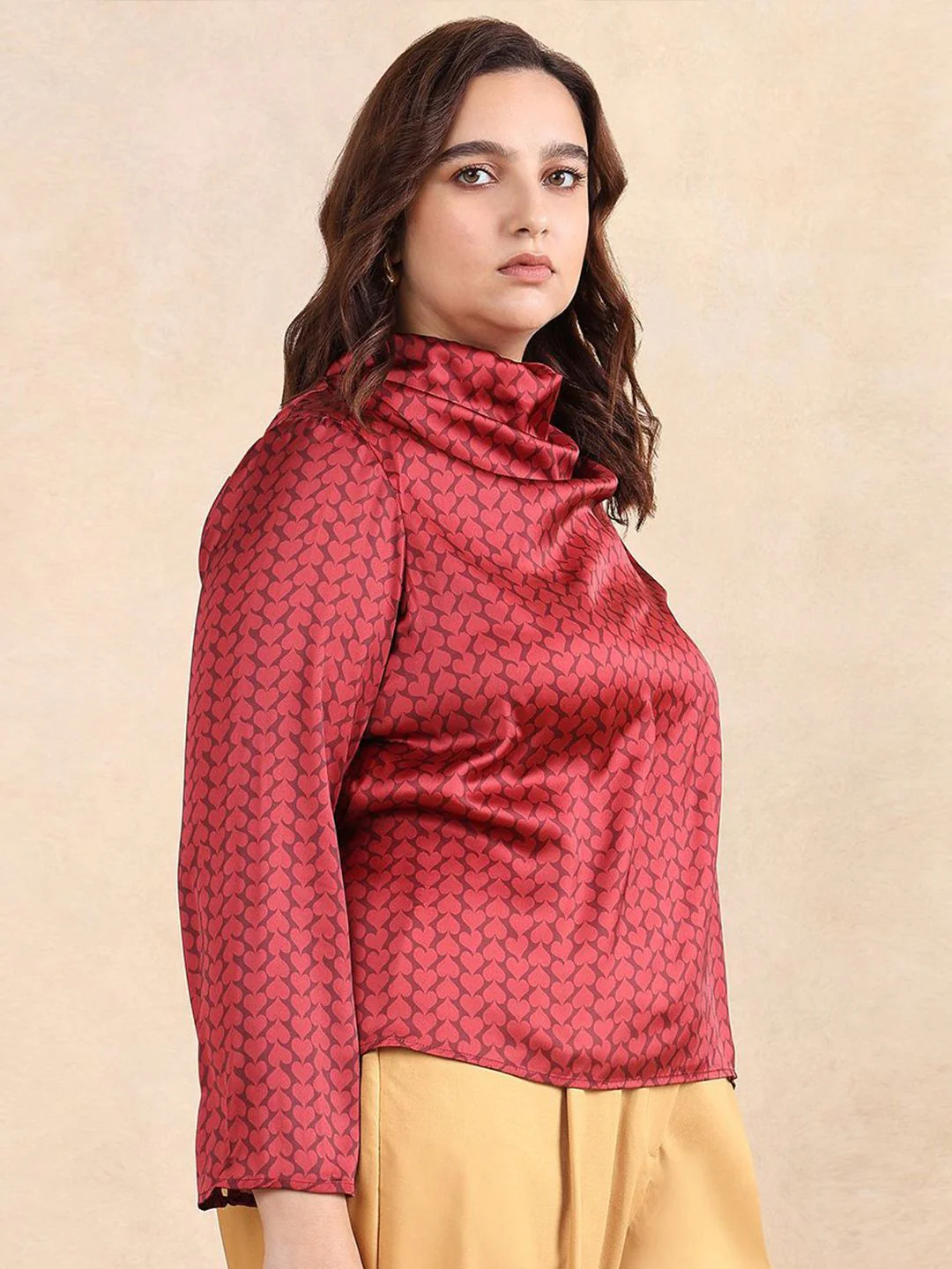Rareism Plus Size Women Conversational Printed Top - Image 3