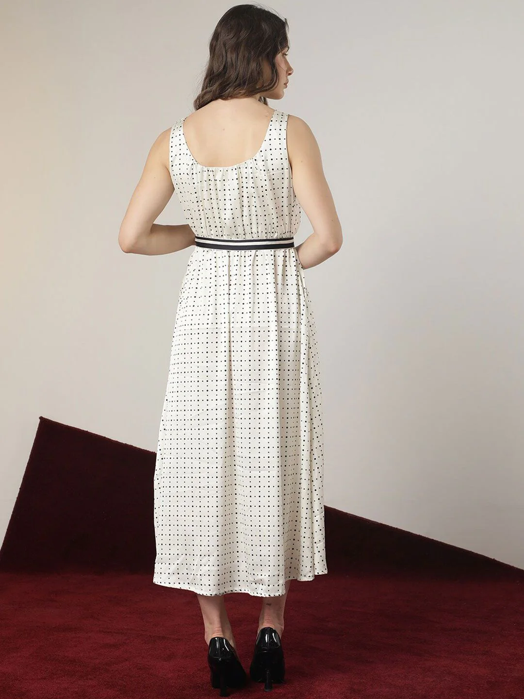 RAREISM Print A-Line Midi Dress - Image 4