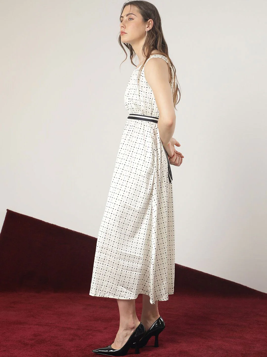 RAREISM Print A-Line Midi Dress - Image 5