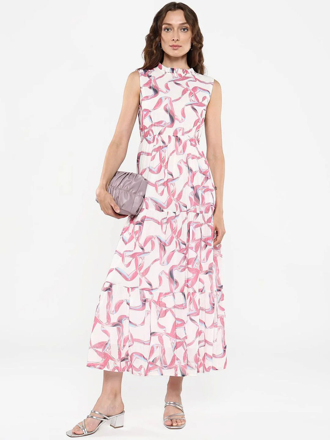 RAREISM Printed Fit & Flare Midi Dress - Image 6