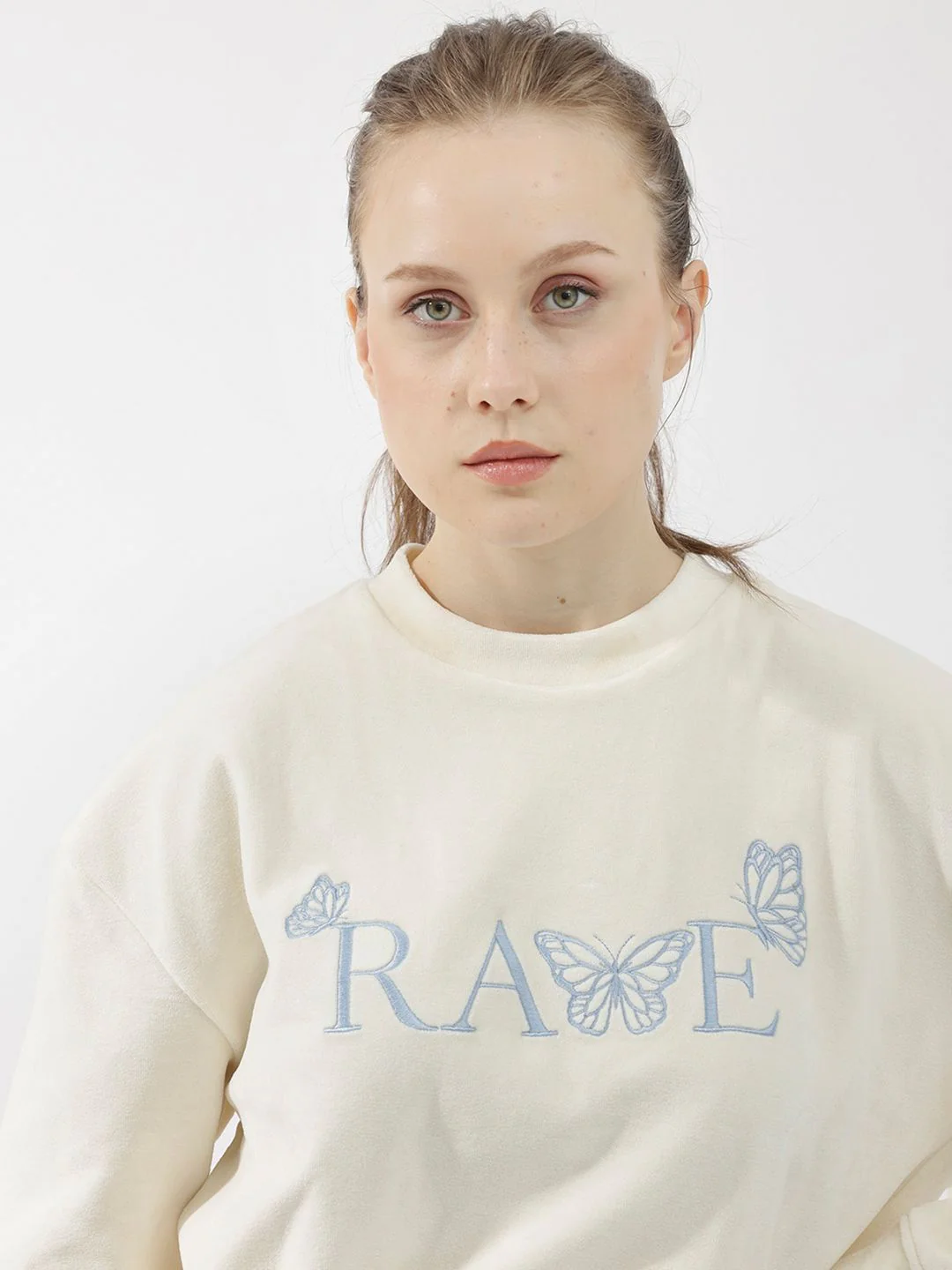RAREISM Round Neck Embroidered Sweatshirt - Image 5