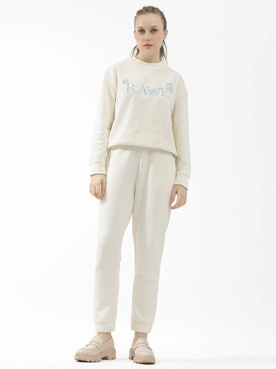 RAREISM Round Neck Embroidered Sweatshirt - Image 7