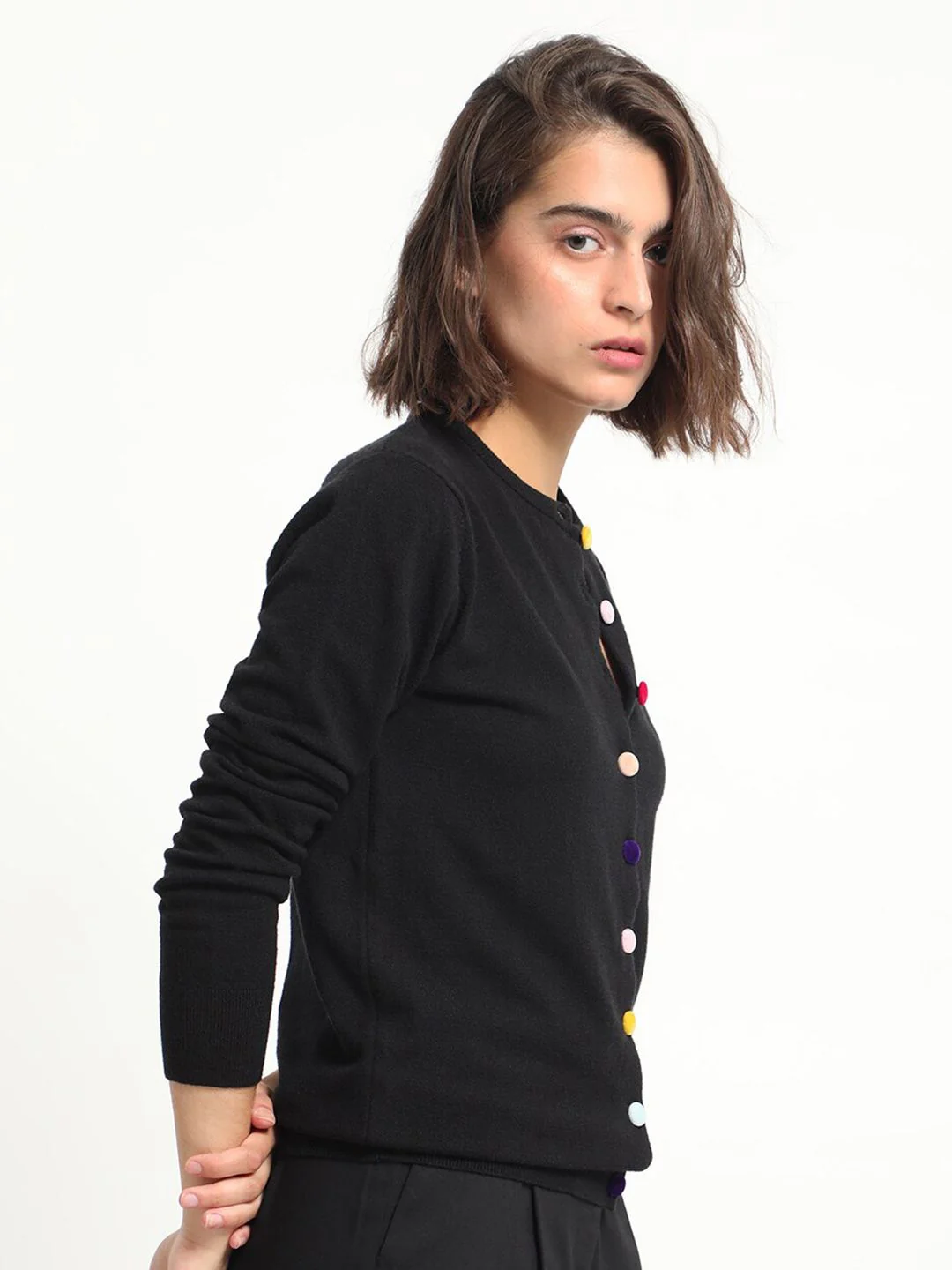 RAREISM Statement Button Knit Long Sleeves Cardigan - Image 3