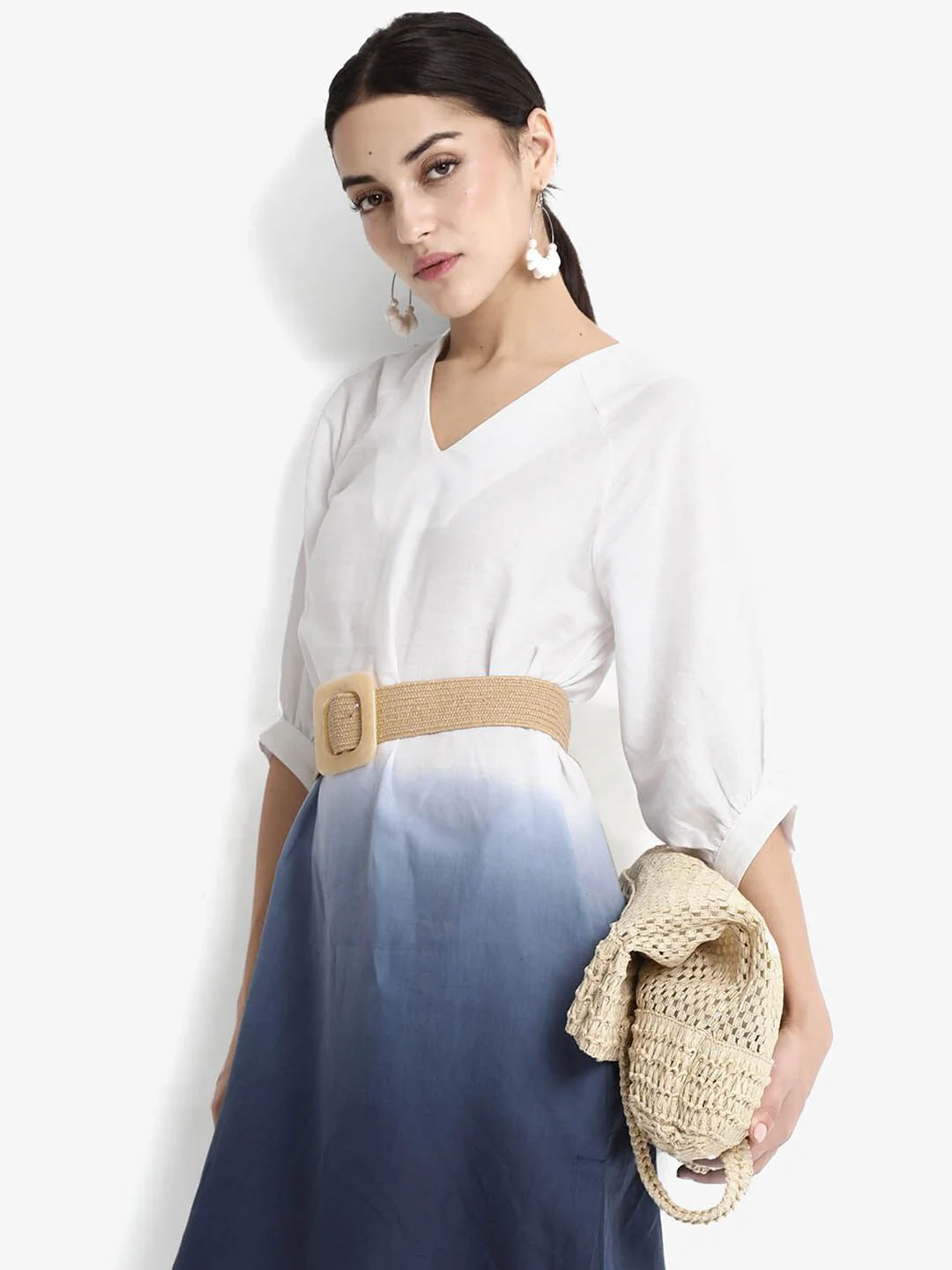 RAREISM Tie and Dye Dyed A-Line Midi Dress - Image 2