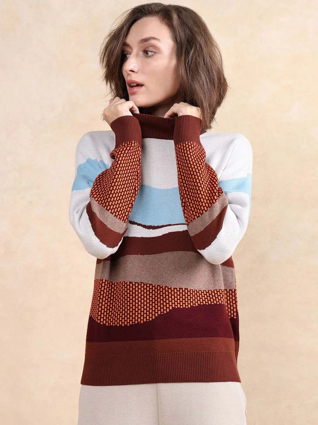 RAREISM Women Colourblocked Cotton Top
