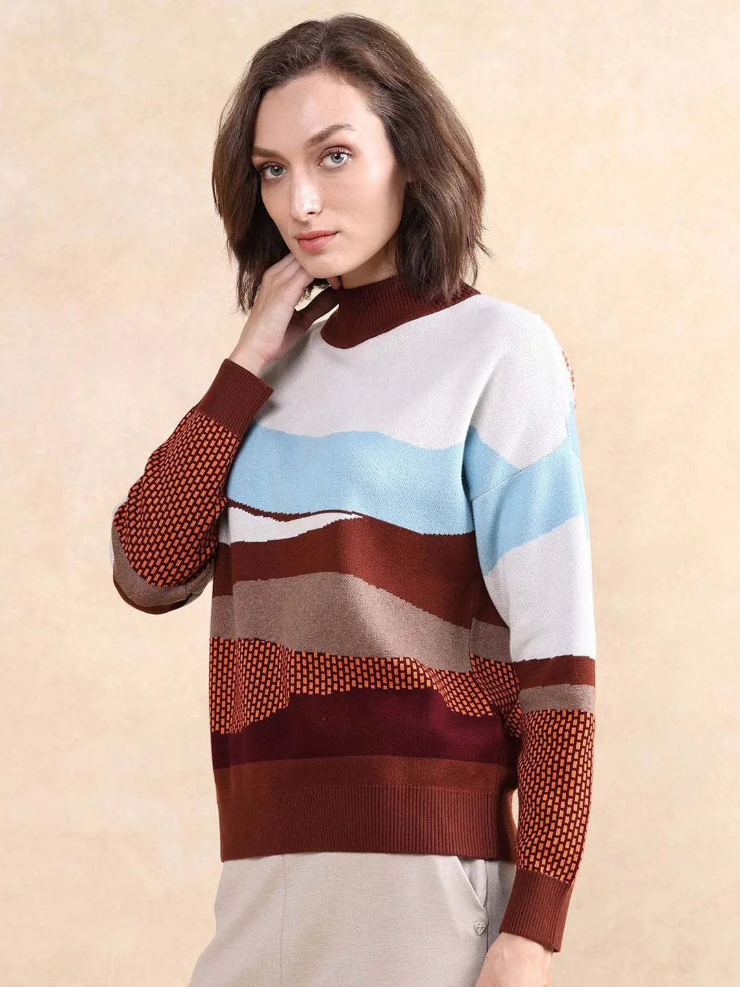 RAREISM Women Colourblocked Cotton Top - Image 4