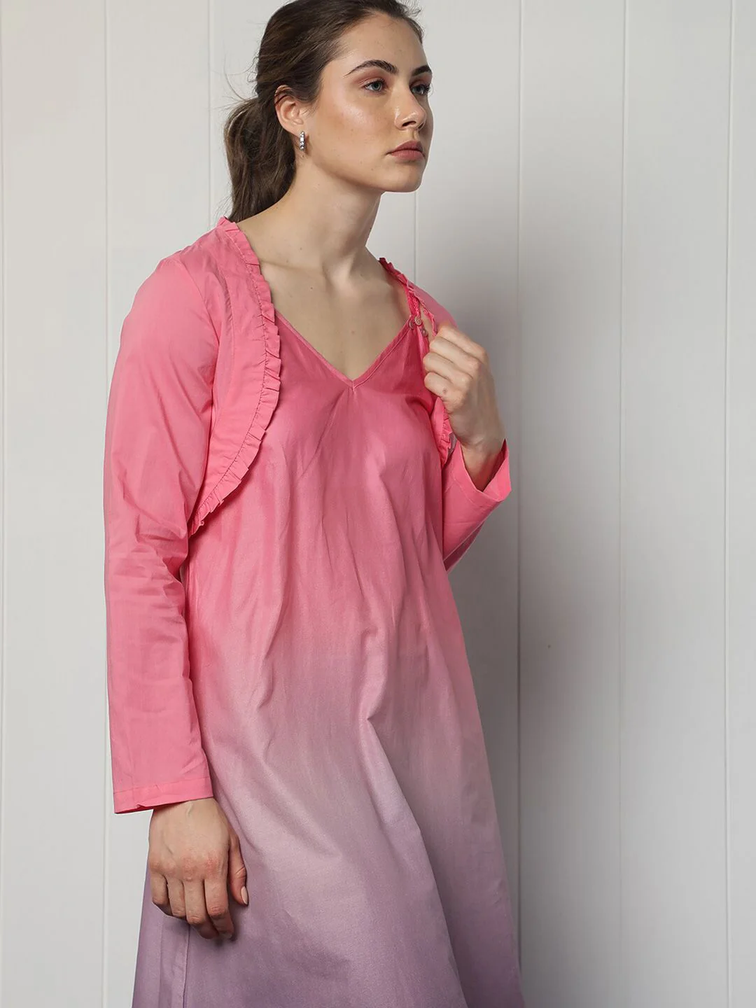 RAREISM Pure Cotton Crop Open Front Shrug - Image 7