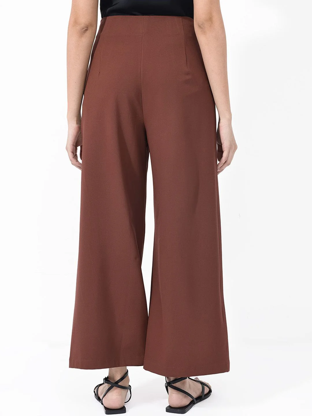 RAREISM Women Flared High-Rise Parallel Cotton Trousers - Image 5