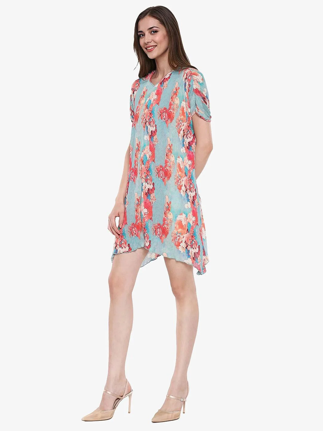 RAREISM Women Floral Printed A-Line Mini Dress - Image 4