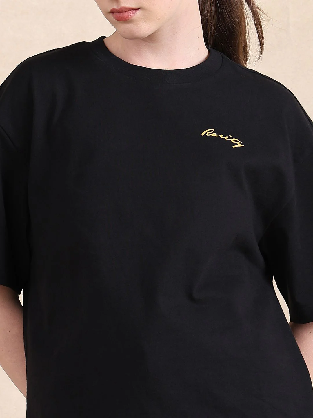 RAREISM Women Graphic Printed Round Neck Cotton Oversized T-shirt - Image 2