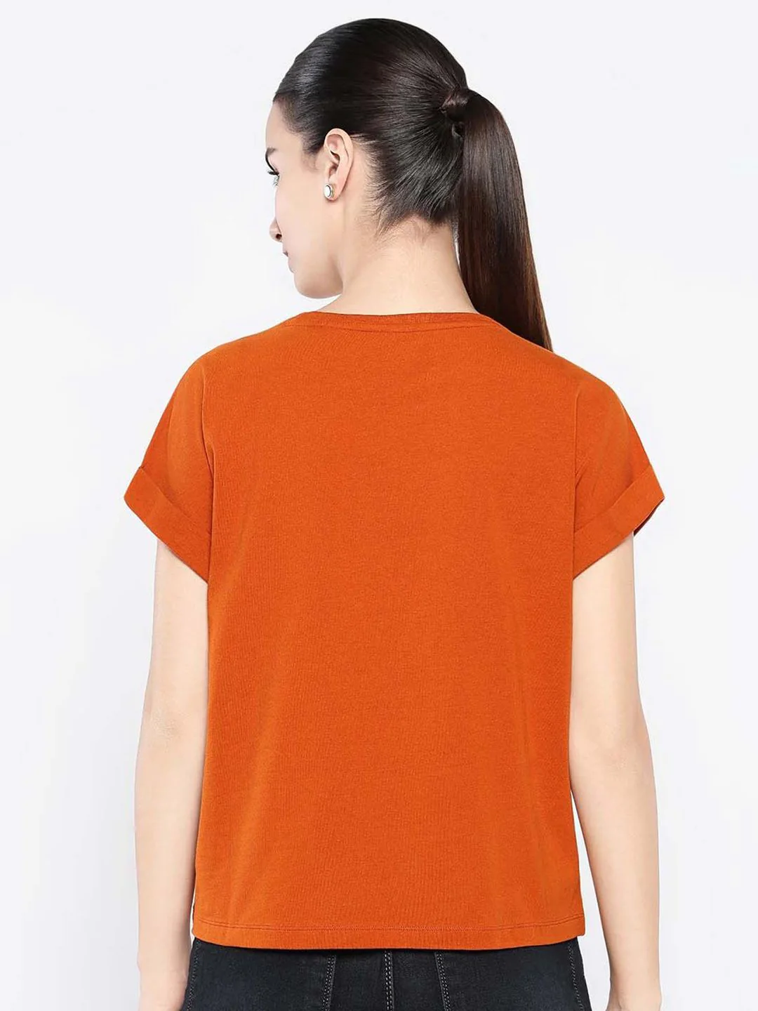 RAREISM Women Graphic Printed Round Neck Cotton Relaxed Fit T-shirt - Image 4