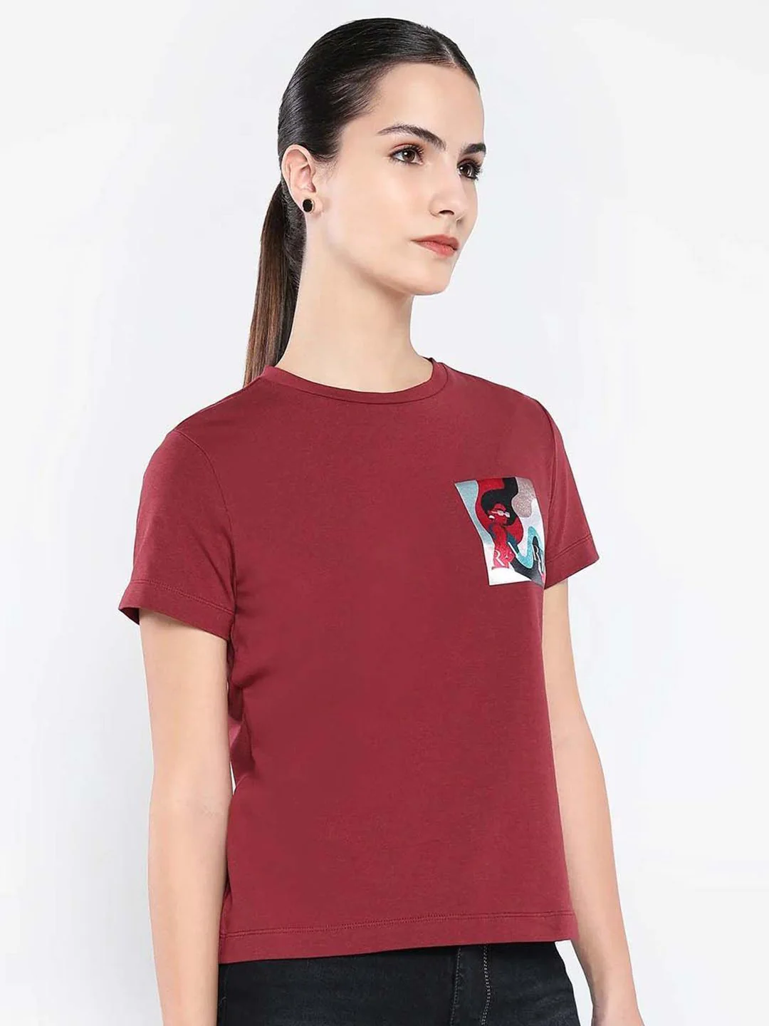 RAREISM Women Graphic Printed Round Neck Cotton T-shirt - Image 5