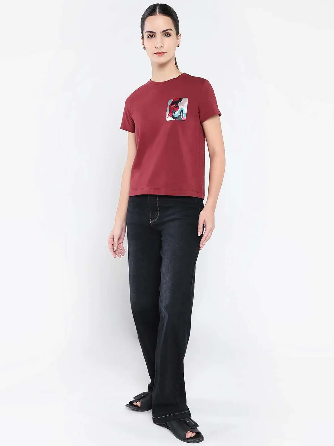 RAREISM Women Graphic Printed Round Neck Cotton T-shirt - Image 7