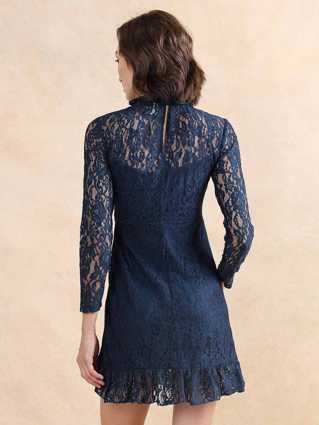 RAREISM Women High Neck Cotton Fit & Flare Dress - Image 4