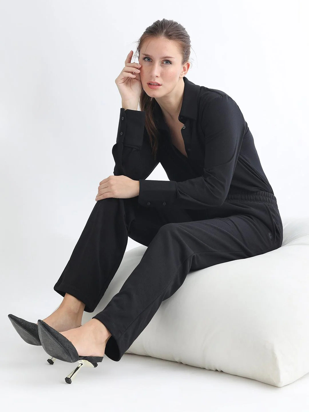 RAREISM Women Mid Rise Slim Fit Cotton Track Pants