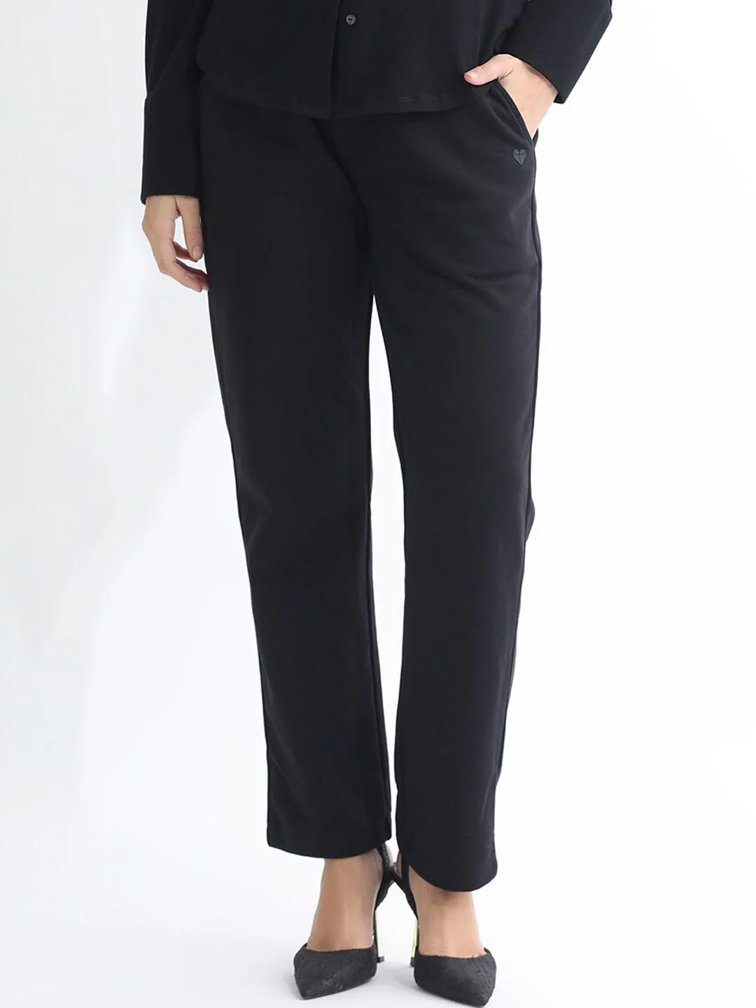 RAREISM Women Mid Rise Slim Fit Cotton Track Pants - Image 2