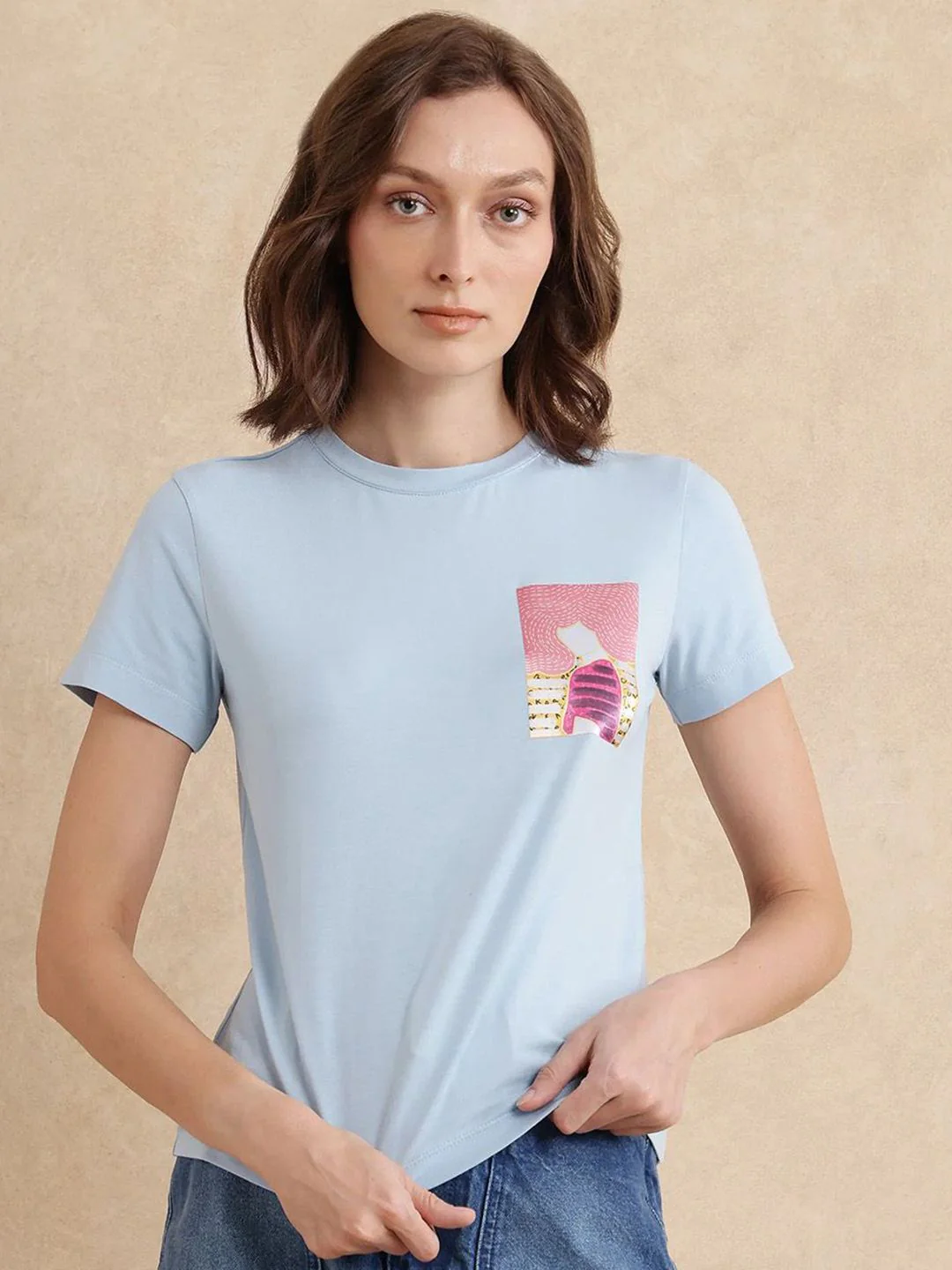 RAREISM Women Printed Pockets T-shirt - Image 3