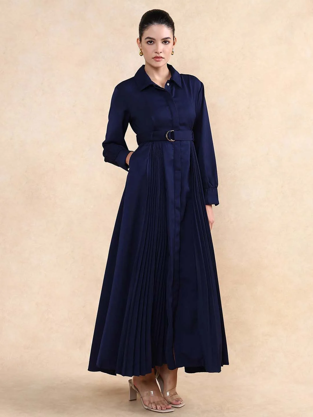 RAREISM Women Shirt Collar Maxi Dress - Image 3