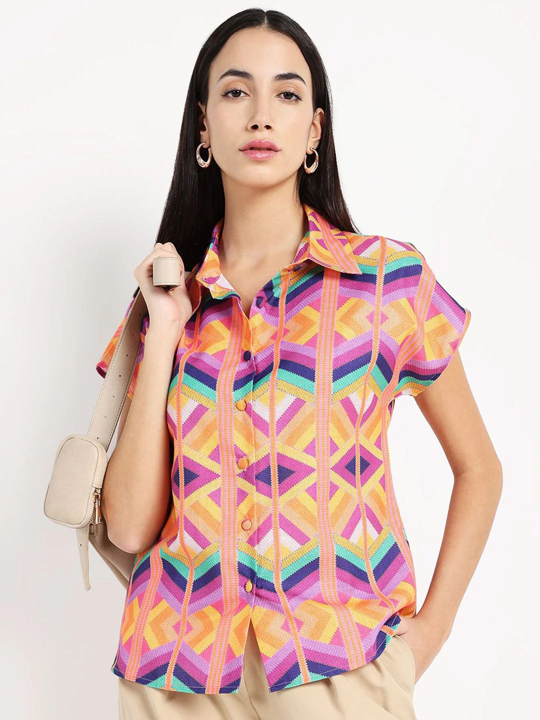 RAREISM Women Shirt Collar Ragular Top - Image 7