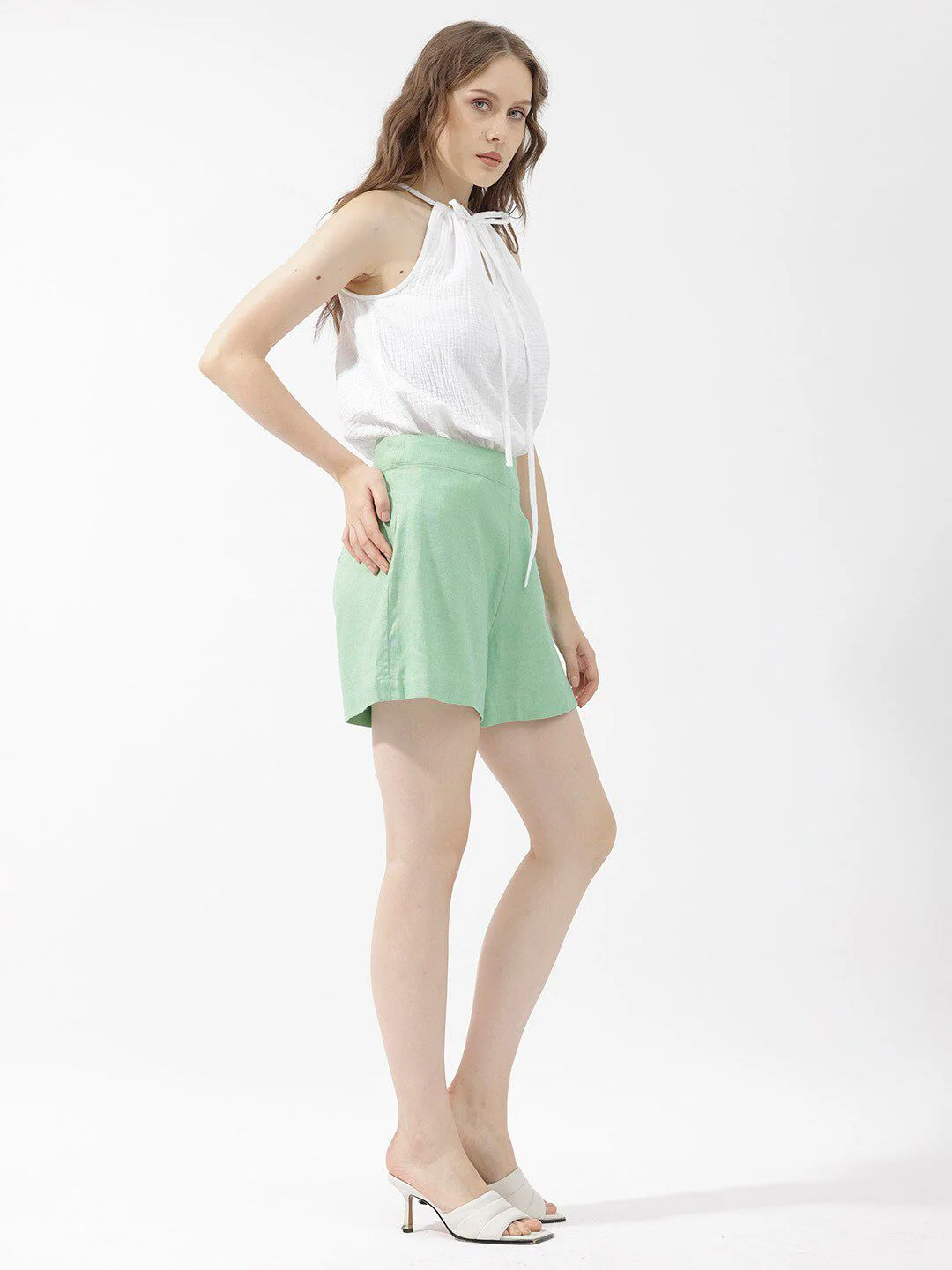RAREISM Women Slim Fit High-Rise Shorts - Image 2