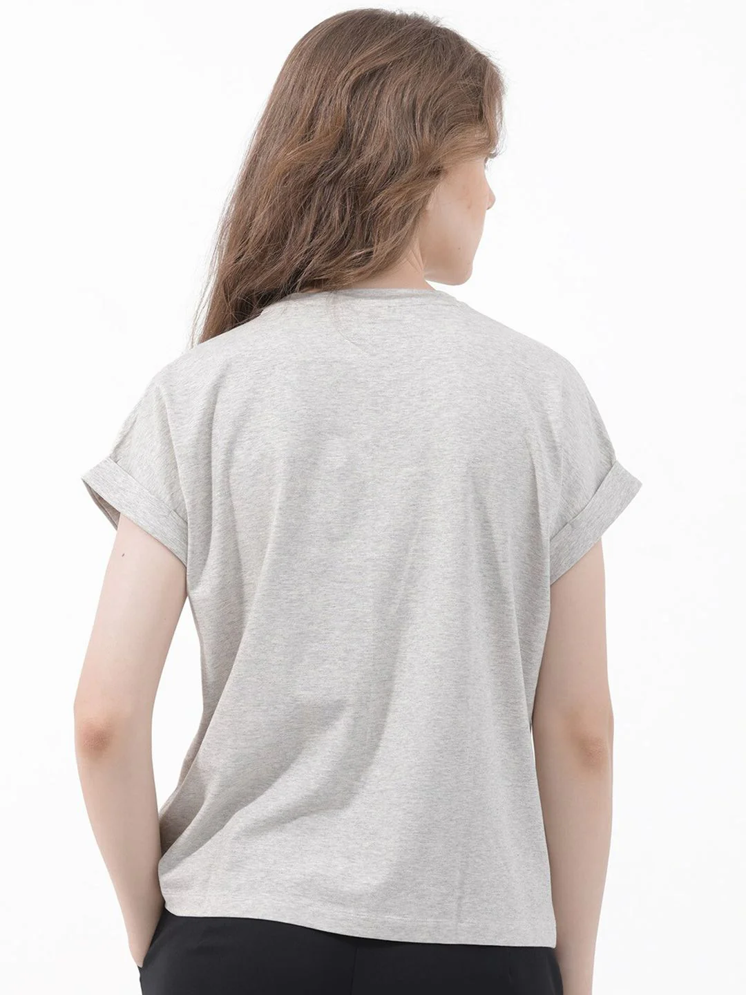 RAREISM Women Solid Extended Sleeves T-shirt - Image 4