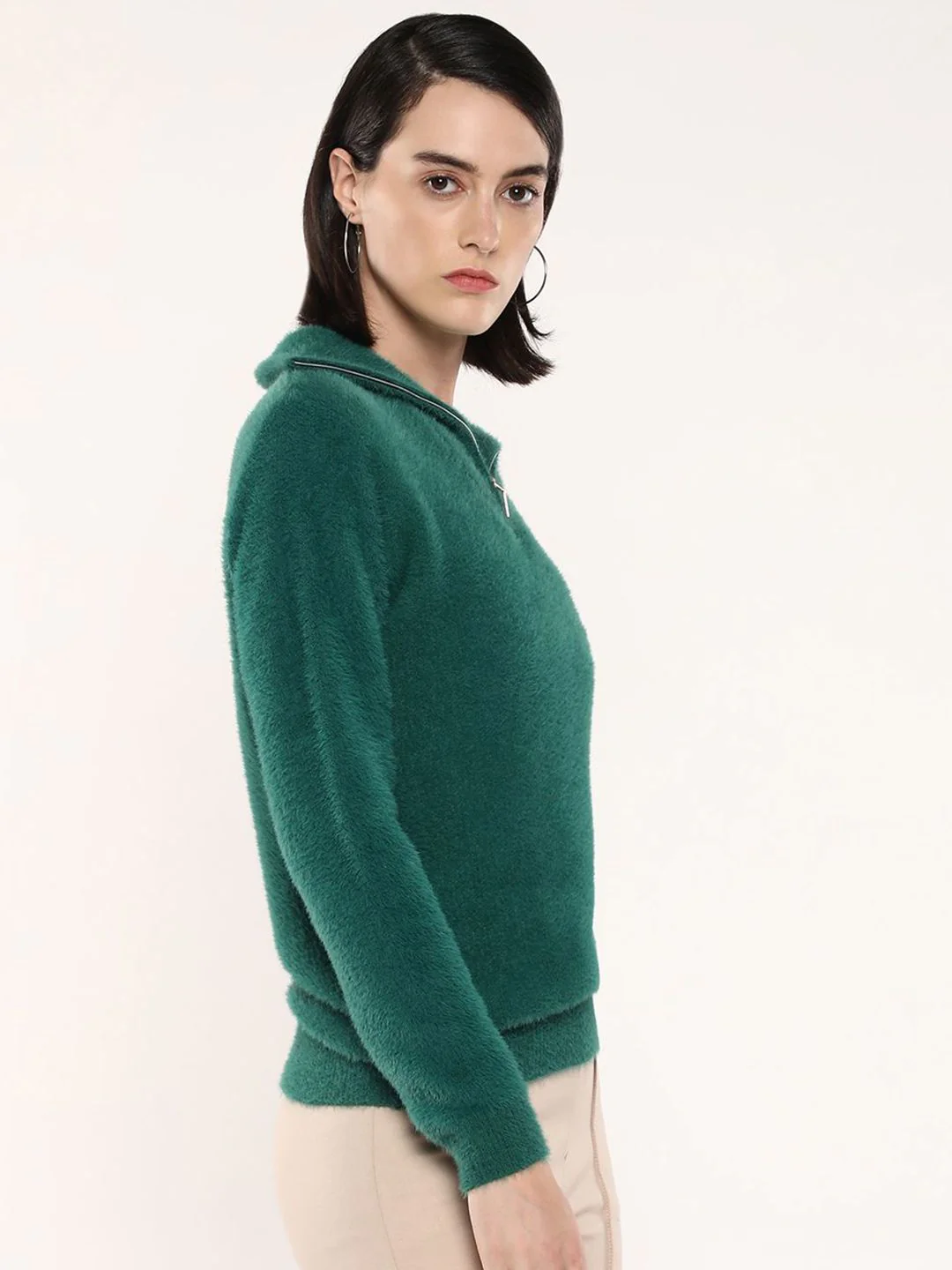 RAREISM Women Solid Mock Collar Pullover - Image 3