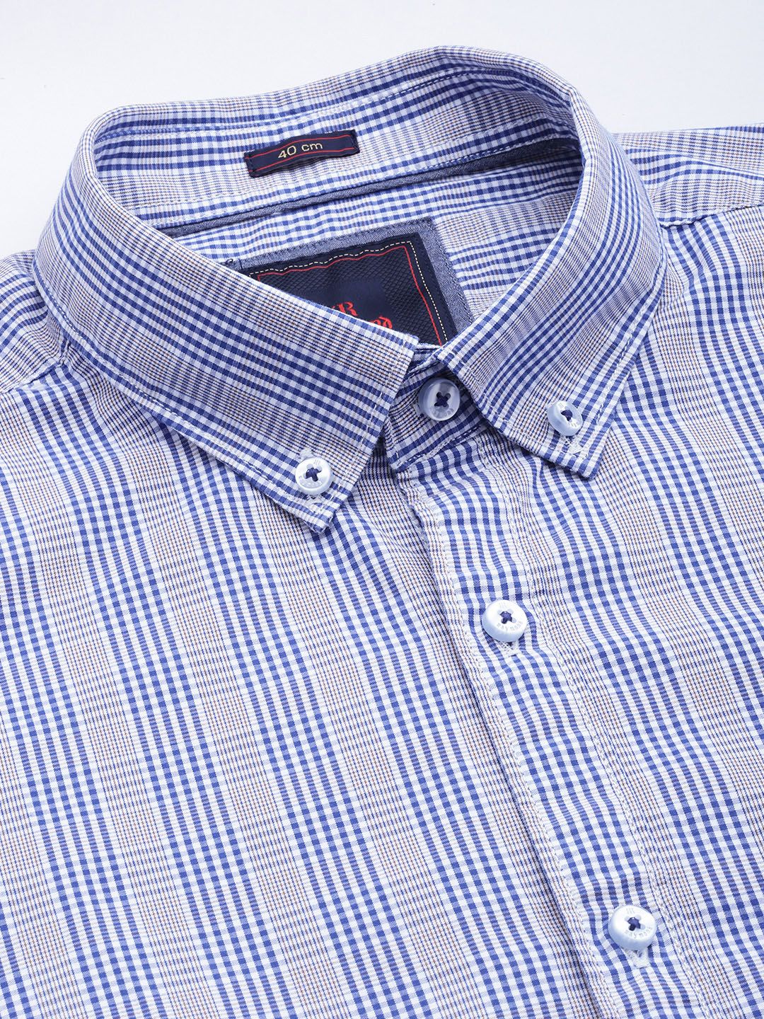 Raymond Contemporary Fit Checked Pure Cotton Semiformal Shirt - Image 2