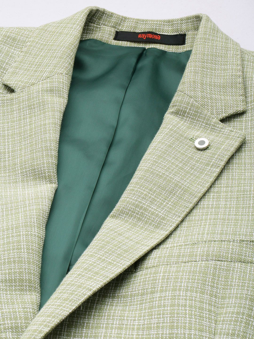 Raymond Contemporary Fit Checked Single-Breasted Formal Blazer - Image 2