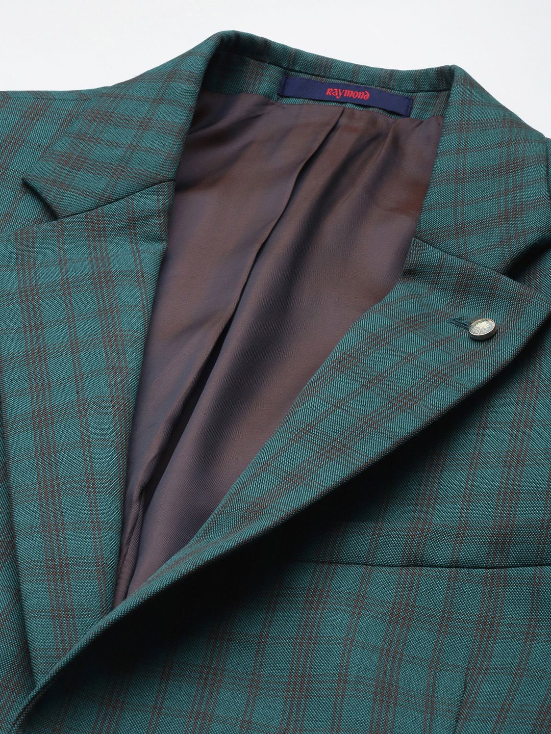 Raymond Contemporary Fit Single Breasted Checked Blazer - Image 2