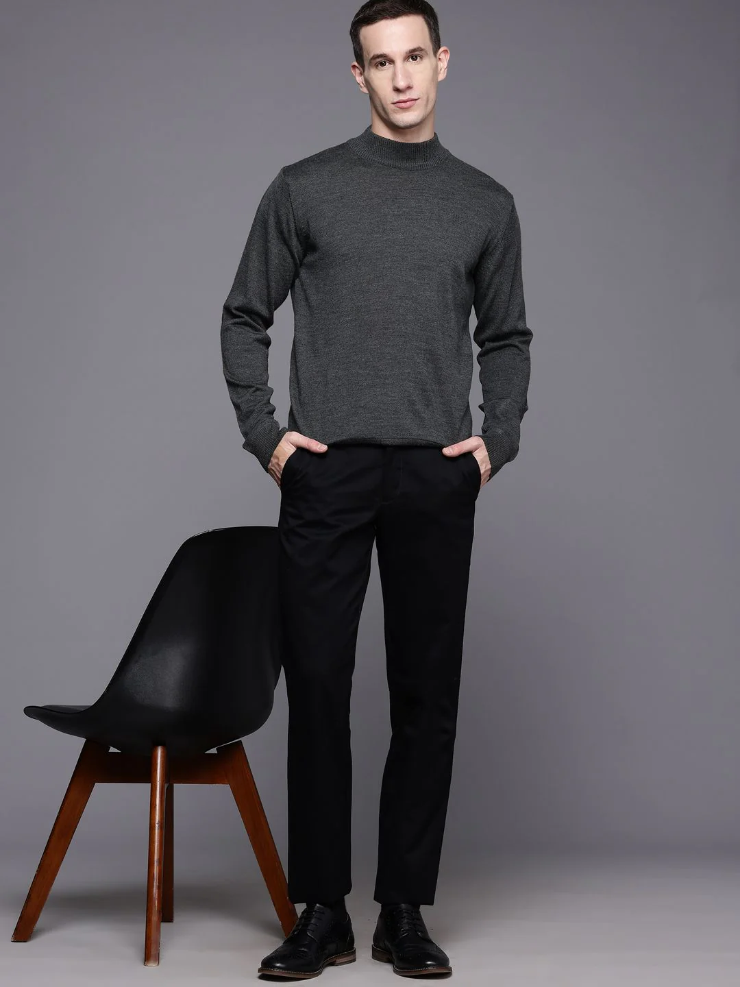 Raymond High Crew Neck Pullover Sweaters - Image 4