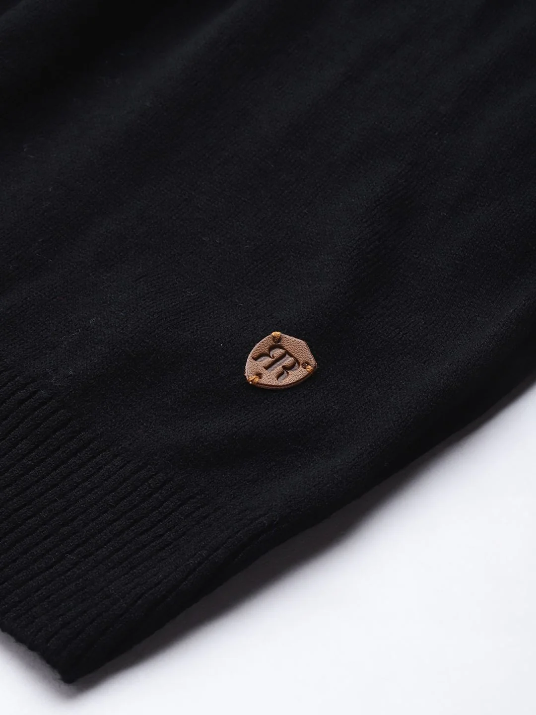 Raymond Men Black Self-Design Pullover - Image 6