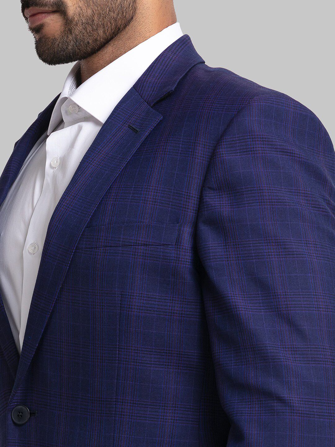 Raymond Men Checked Single Breasted Blazers - Image 2