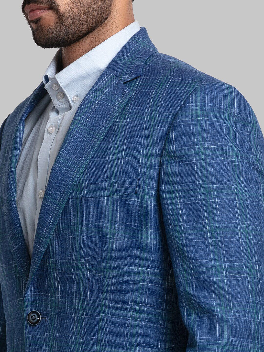 Raymond Men Checked Single Breasted Blazers - Image 2