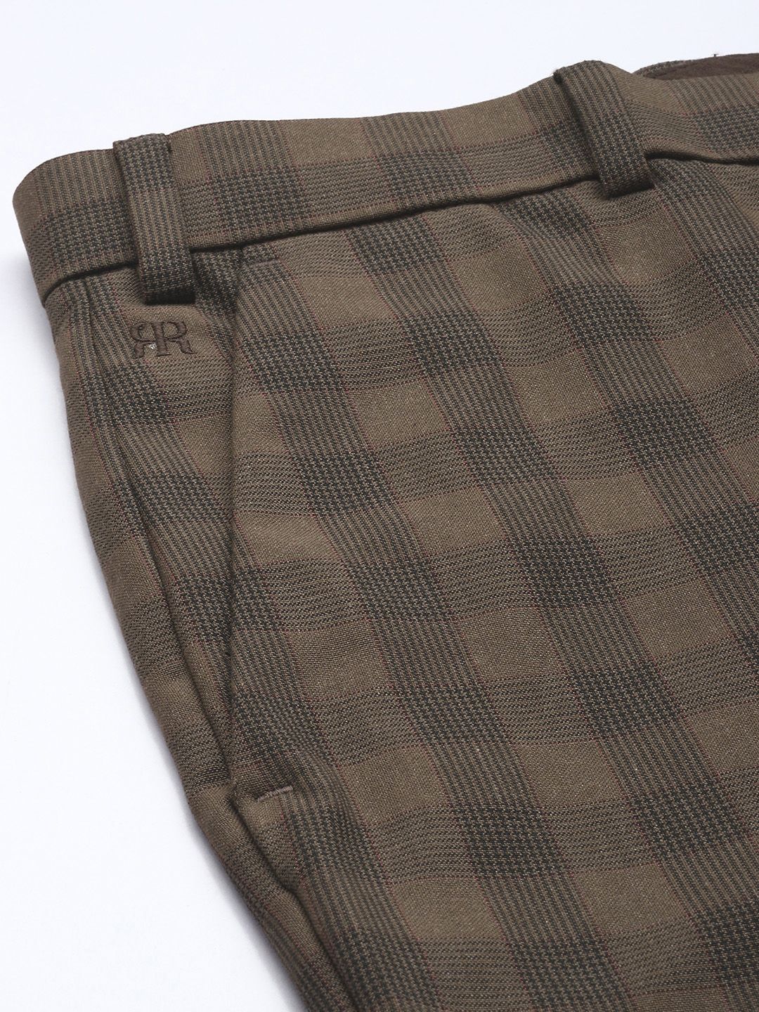 Raymond Men Checked Slim Fit Formal Trousers - Image 6