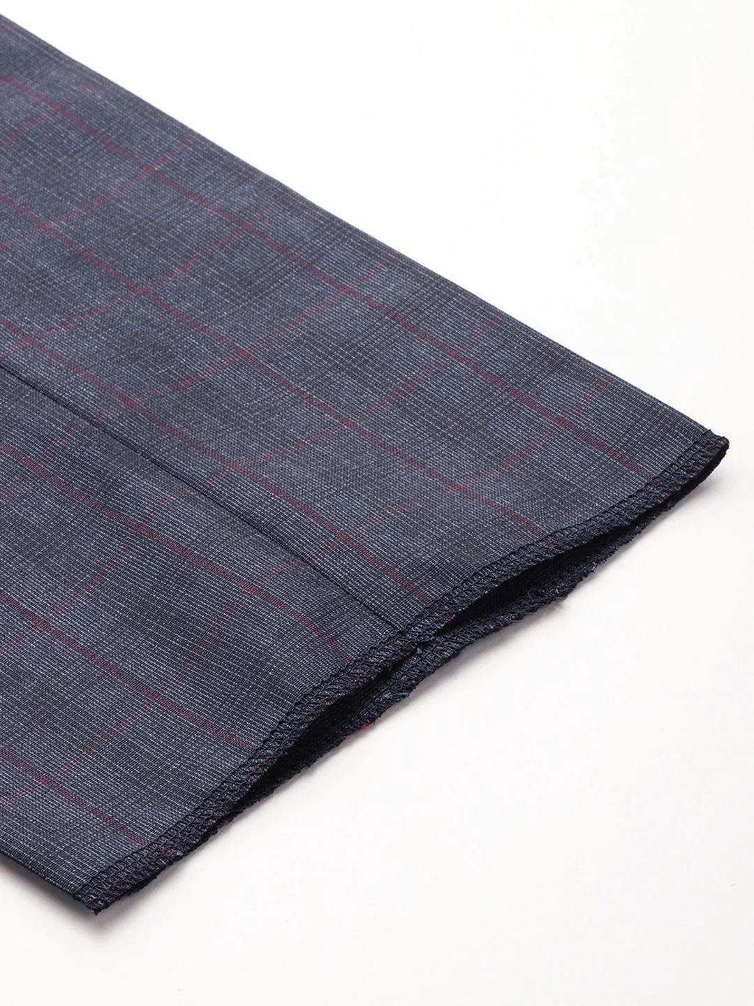 Raymond Men Checked Slim Fit Formal Trousers - Image 7