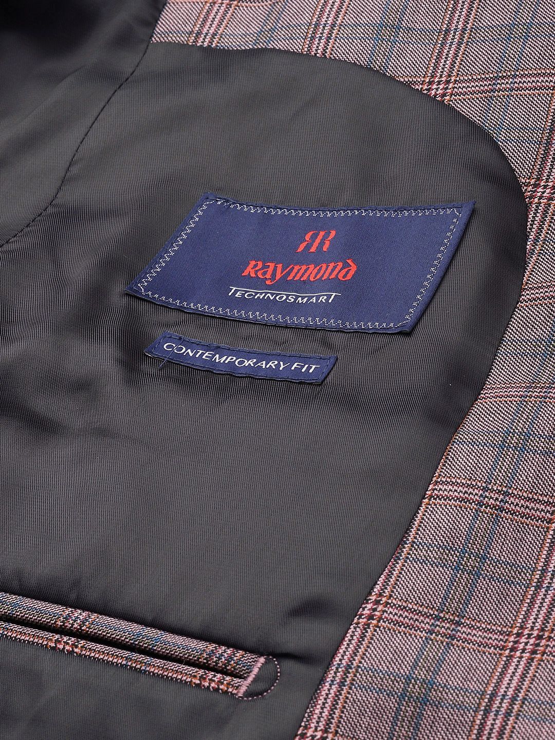 Raymond Men Contemporary Fit Checked Formal Blazer - Image 7