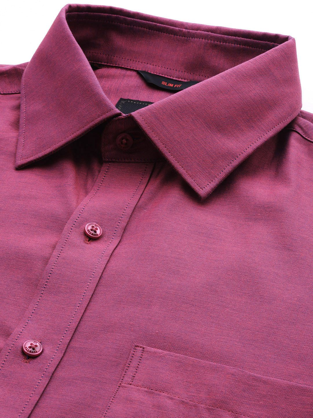 Raymond Men Pink Slim Fit Opaque Formal Shirt - Image 2